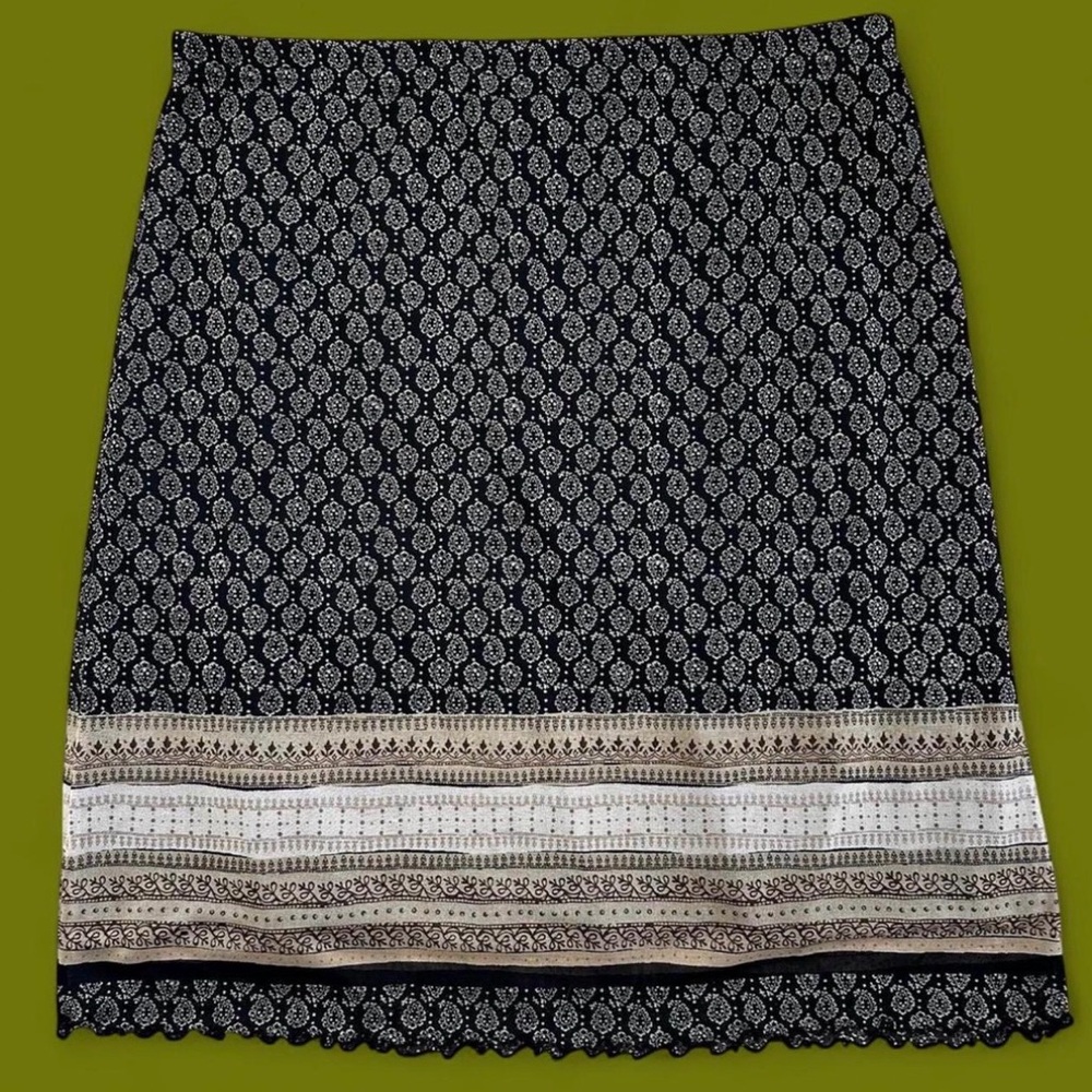 Y2K Notations Mesh Paisley Whimsigoth Mini Skirt
